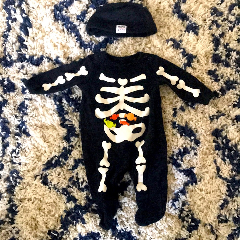 Halloween skeleton onesie
